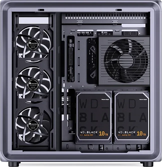 Jonsbo Jonsplus BO400 Gunmetal Grey, Glasfenster