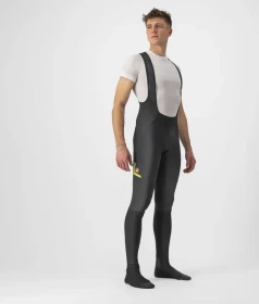 Castelli Velocissimo 5 Bibtight Fahrradhose lang black/electric lime reflex (Herren)