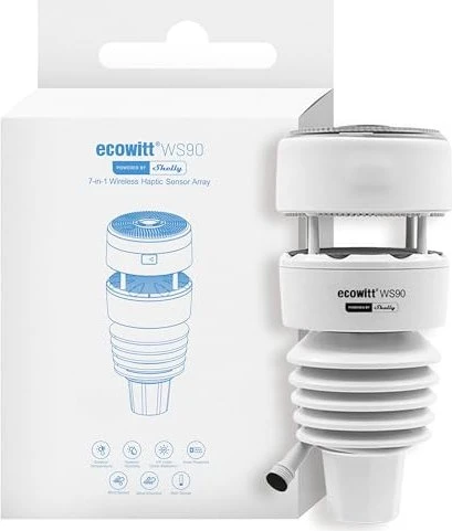 Ecowitt WS90 7 in1 Outdoor-Sensor powered by Shelly, Wettersensor