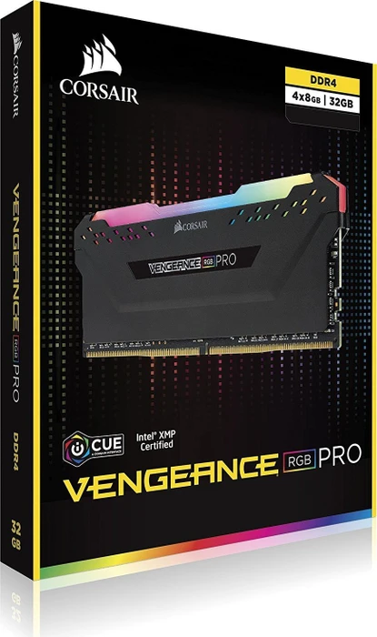 Corsair Vengeance RGB PRO schwarz UDIMM 64GB Kit, DDR4-3200, CL16-20-20-38