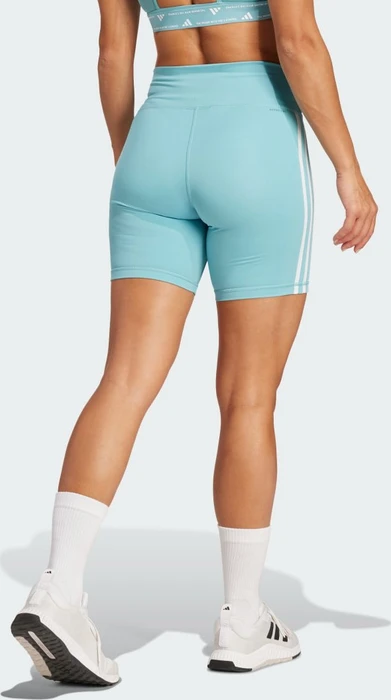 adidas Training Essentials 3-Streifen High-Waisted Hose kurz mint ton (Damen)