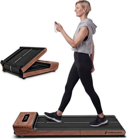 Sportstech WoodPad Pro Laufband dunkelbraun