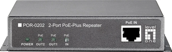 LevelOne Wallmount PoE-Extender, 3x RJ-45, PoE+ PD