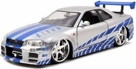 Jada Toys Fast & Furious - 2002 Nissan Skyline silber/blau 1:24