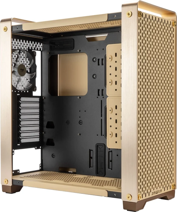 In Win Dubili Champagne Gold, vormontiert, gold, Glasfenster