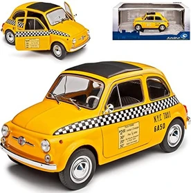 Schuco Solido Fiat 500 TAXI NYC gelb