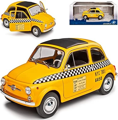 Schuco Solido Fiat 500 TAXI NYC gelb