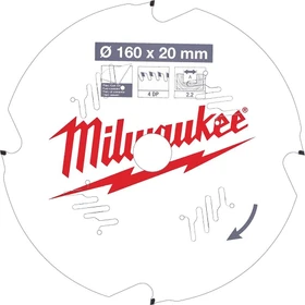 Milwaukee CSB P FC D Kreissägeblatt 4Z, 160x1.8x20mm, 1 Stück