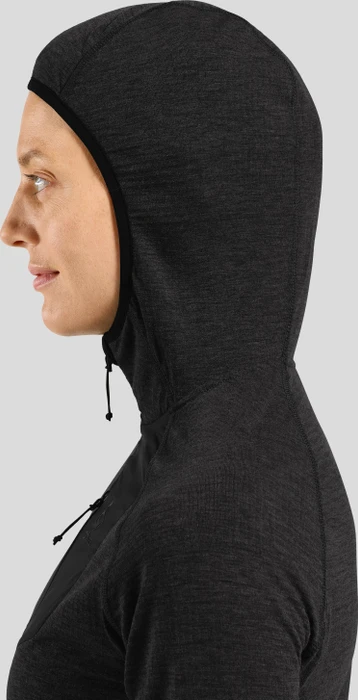 Odlo Ascent Midlayer Hooded Zip Funktionsjacke schwarz (Damen)