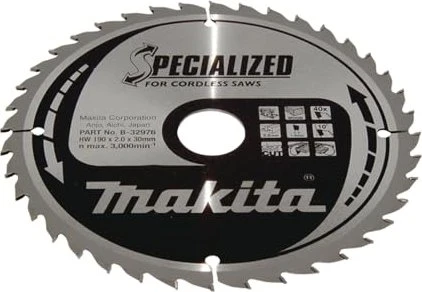 Makita Specialized Kreissägeblatt 40Z, 190x2x30mm, 1 Stück