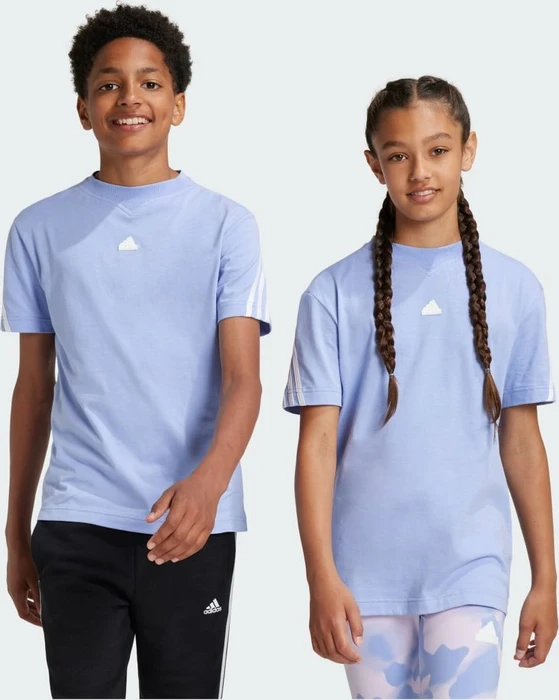 adidas Future Icons 3-Streifen T-Shirt kurzarm blue spark/white (Junior)