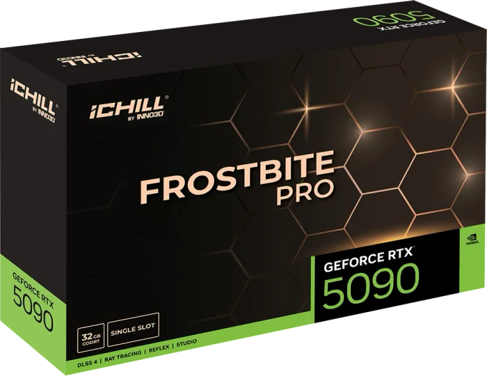 INNO3D GeForce RTX 5090 iCHILL Frostbite Pro, 32GB GDDR7, HDMI, 3x DP