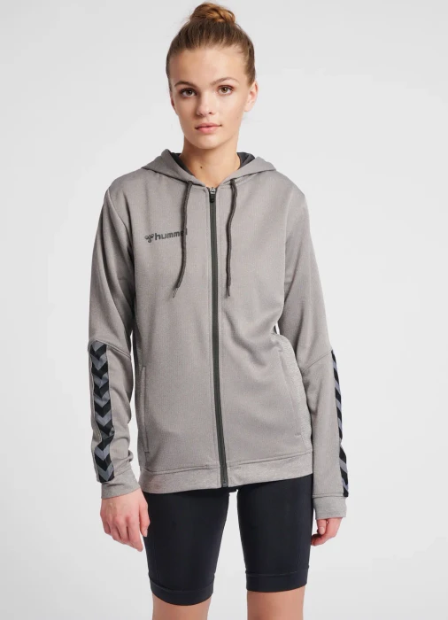 hummel Authentic Poly Zip Hoodie asphalt (Damen)