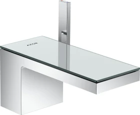 Hansgrohe Axor MyEdition Waschbeckenarmatur 70 mit Push-Open Ablaufgarnitur chrom/spiegelglas