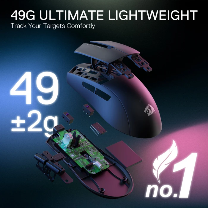 Redragon M916 K1NG Ultra 8K Wireless Gaming Mouse schwarz, USB/Bluetooth