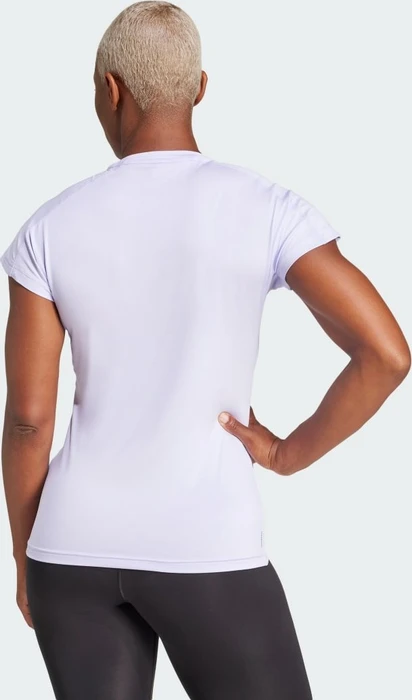 adidas Aeroready Train Essentials Minimal Branding V-Neck Funktionsshirt kurzarm violet tone/white (Damen)