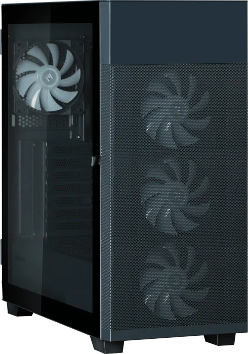 Zalman S5 Neo Black, schwarz, Glasfenster