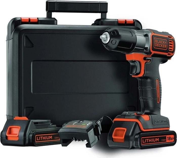 Black&Decker ASD184KB Autosense Akku-Bohrschrauber inkl. Koffer + 2 Akkus 1.5Ah
