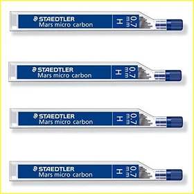 Staedtler Mars micro carbon 250 Druckbleistiftmine H 0.7mm graphit, 4er-Pack