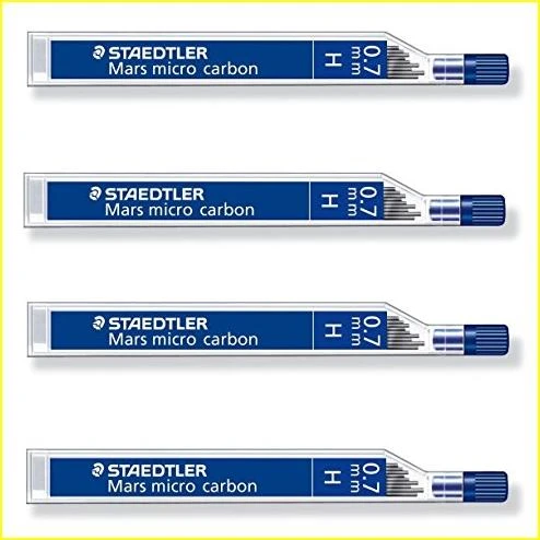 Staedtler Mars micro carbon 250 Druckbleistiftmine H 0.7mm graphit, 4er-Pack