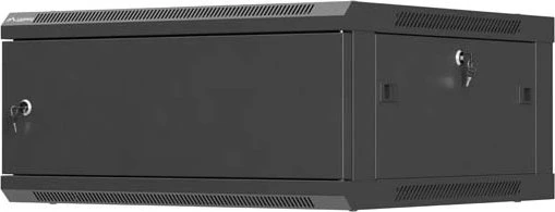Lanberg WF01 Series 19" Wandschrank 4HE, hängend, Flatpack, Stahltür, IP20, RAL 9004, 600mm tief