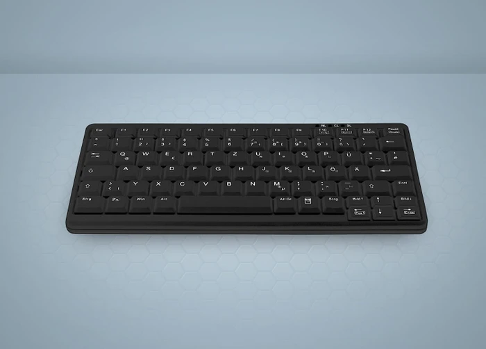 Contour Design Active Key kompakte Mini-Tastatur im Notebook-Design, schwarz, USB, DE