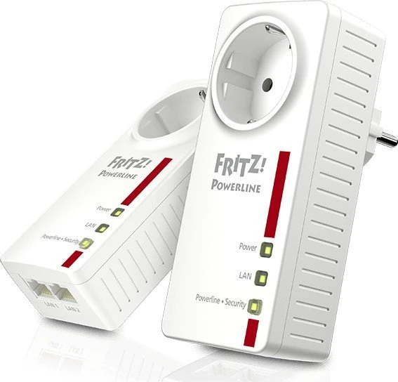 FRITZ! FRITZ!Powerline 1220 Set / FRITZ!Powerline 1220E Set, HomePlug AV2, 2x RJ-45, International, 2er-Pack