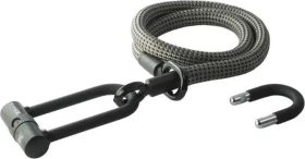 tex-lock eyelet U/X-Lock 120cm Textilschloss, Schlüssel electric grey