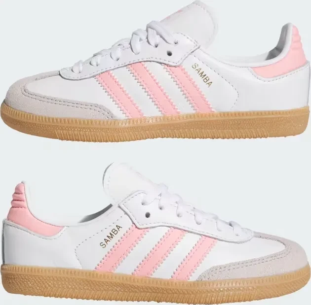 adidas Samba OG cloud white/semi pink spark/gum (Junior)