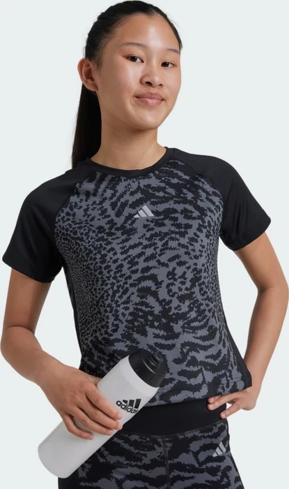adidas Print T-Shirt kurzarm grey five/black/reflective silver (Junior)