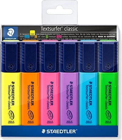 Staedtler Textsurfer classic 364 sortiert, 6er-Set, Kunststoffetui