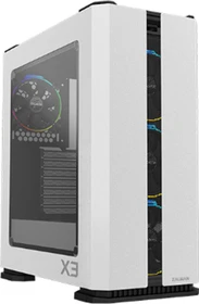 Zalman X3, weiß, Glasfenster