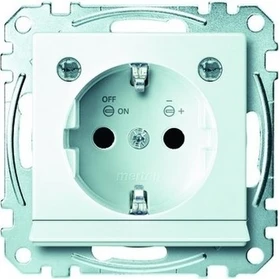 Merten System M SCHUKO-Steckdose Thermoplast brillant, polarweiß glänzend