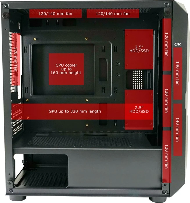 LC-Power Gaming 712MB Polynom_X, Glasfenster