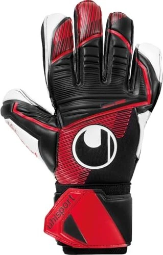 uhlsport Powerline Supersoft Torwarthandschuhe schwarz/rot/weiß