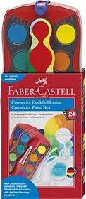 Faber-Castell Connector Farbkasten rot, 24 Farben