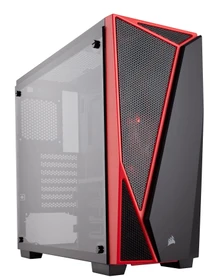 Corsair Carbide Series SPEC-04 TG, schwarz/rot, Glasfenster