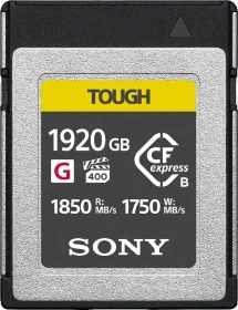 Sony TOUGH CEB-G Series R1850/W1750 CFexpress 2.0 Type B 1.92TB