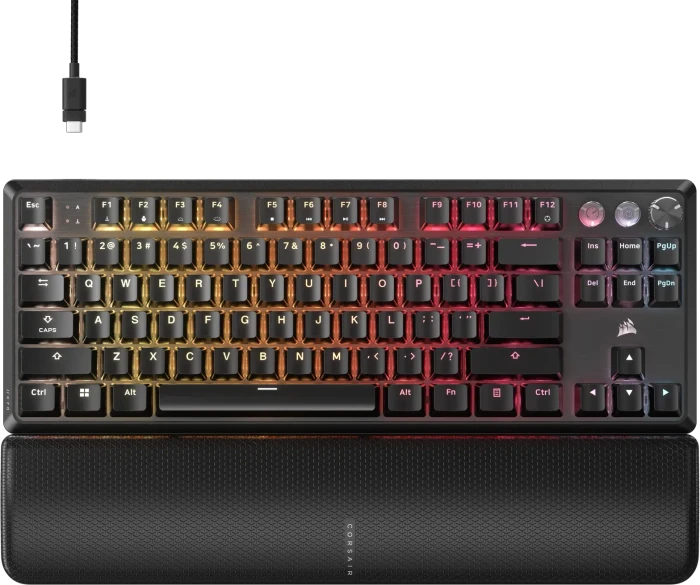 Corsair Gaming K70 PRO TKL Magnetic-Mechanical, schwarz, Corsair MGX Hyperdrive, USB, US