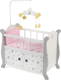 Bayer Chic 2000 Puppenbett Mobile Stars grau