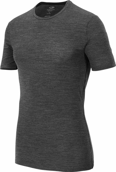 Icebreaker Anatomica Crewe Funktionsshirt kurzarm jet heather/black (Herren)