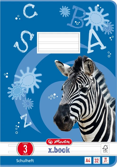 Herlitz x.book Schulheft, A4, Lineatur 3, 32 Blatt