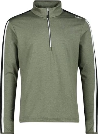 CMP Softech Fleece Melange 70's Funktionsshirt langarm kaki melange (Herren)