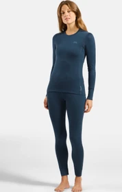 Odlo Natural Merino 200 Set blue wing teal/blue ashes (Damen)