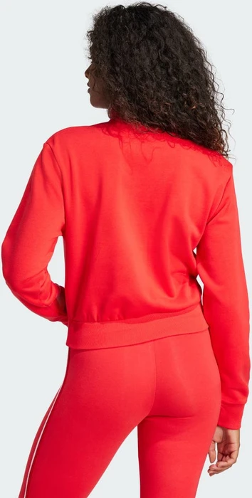 adidas Essentials Color Pop French Terry Crop Quarter-Zip Originals Sweatshirt pure ruby (Damen)
