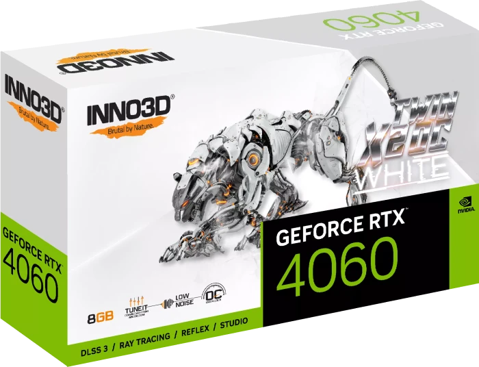 INNO3D GeForce RTX 4060 Twin X2 OC White, 8GB GDDR6, HDMI, 3x DP