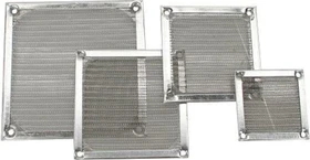 InLine Alu Lüftergitter mit Aluminium Filter für Lüfter 80x80mm