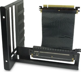 Inter-Tech Riser Card, inkl. PCI-Slot Blende für C-701 Panorama, gewinkelt, PCIe 3.0, schwarz