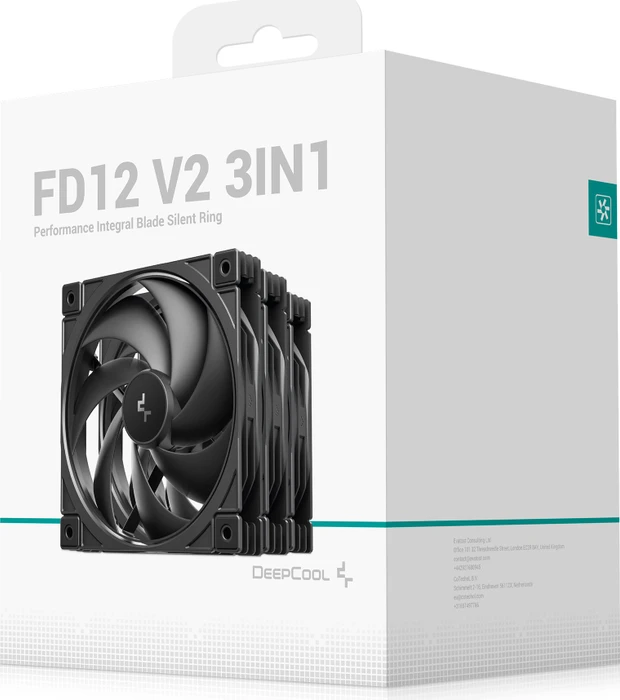 DeepCool FD12 V2, schwarz, 120mm, 3er-Pack