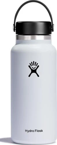 Hydro Flask Wide Mouth Isolierflasche 946ml weiß